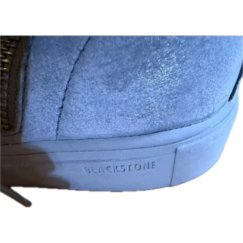 Blackstone Women's High-Top Sneakers Blue Side Zip‎ Lace-Up $195 MSRP EU Size 40